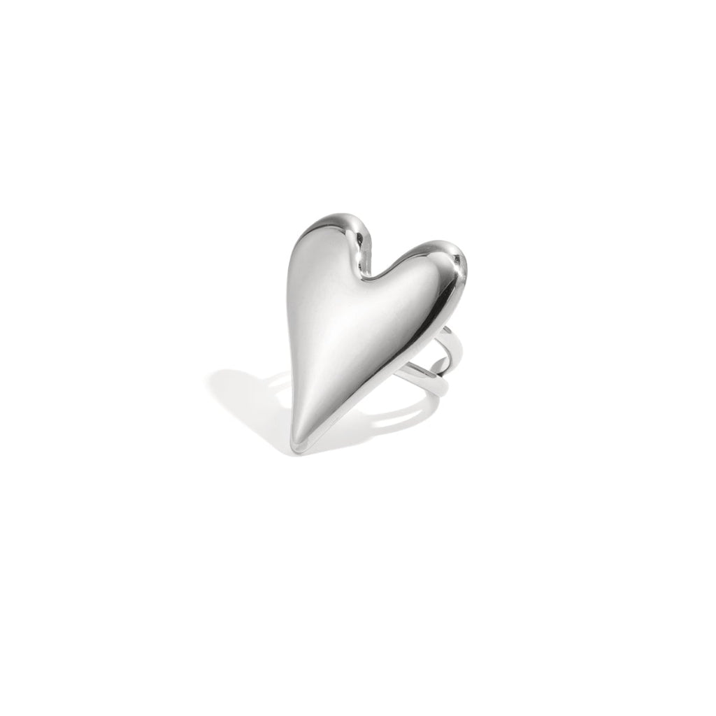 Statement ring met groot hart