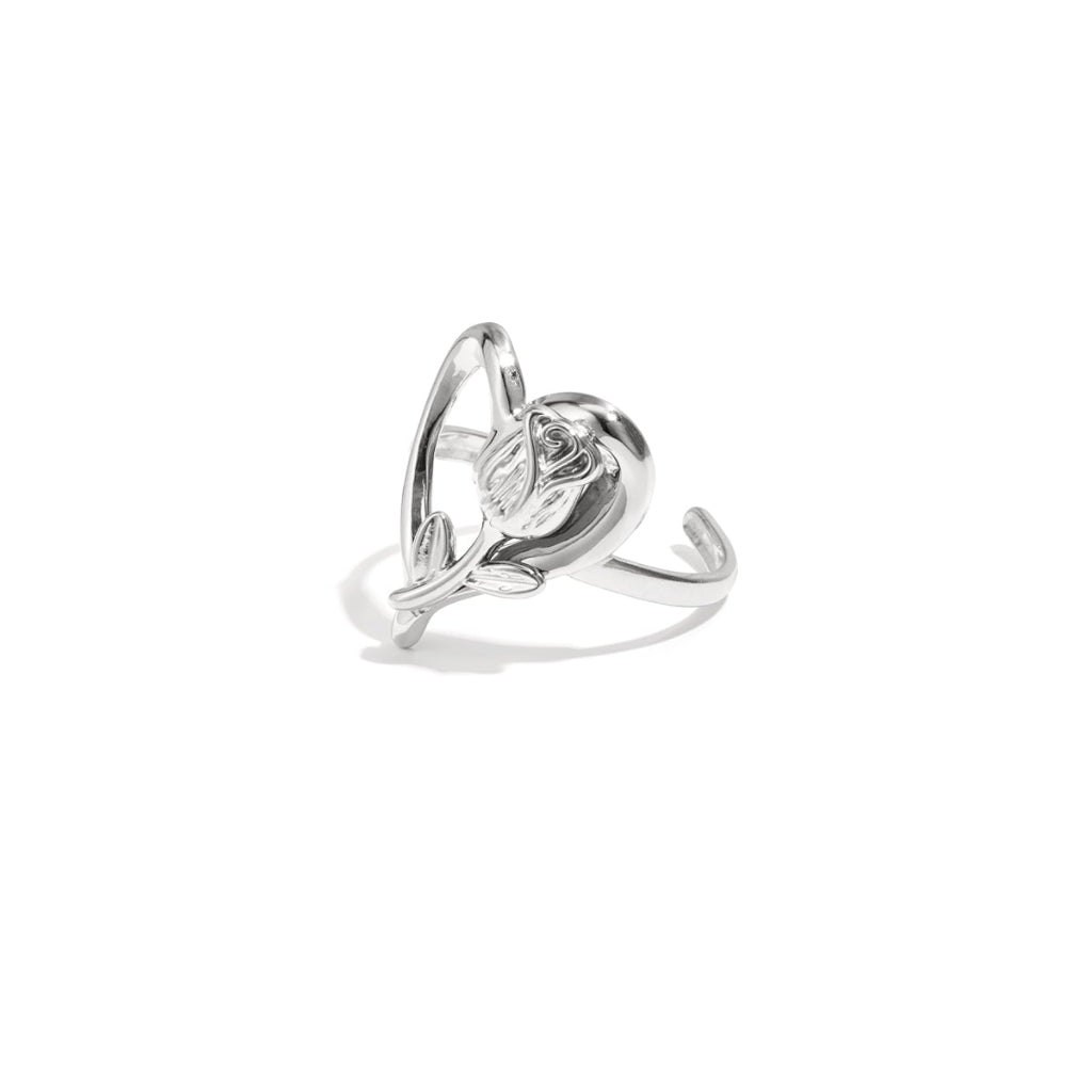Ring met hart en roos