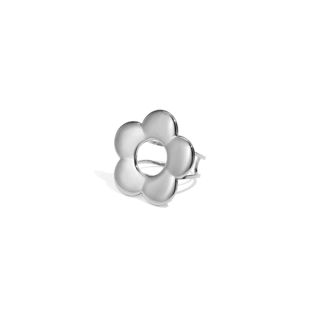 Statement ring met bloemmotief