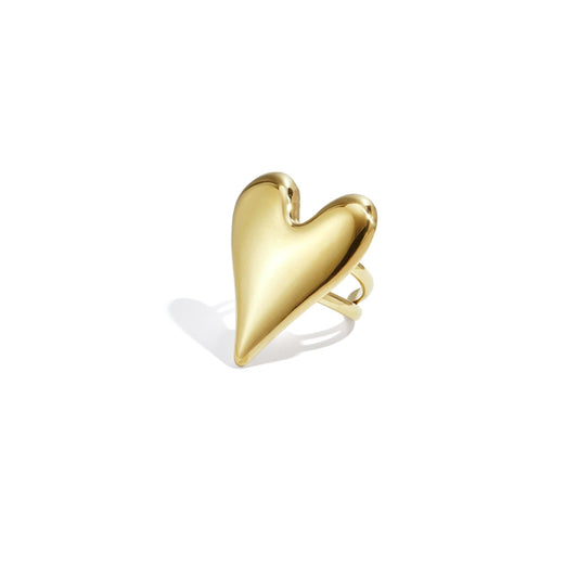 Statement ring met groot hart